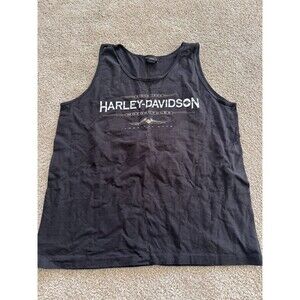 Harley Davidson Shawano WI Tank Top XL USA Vintage Eagle Biker Graphic Shirt
